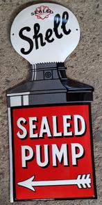 Shell sealed pump emaillen reclame bord contour decoratie, Comme neuf, Enlèvement ou Envoi, Panneau publicitaire