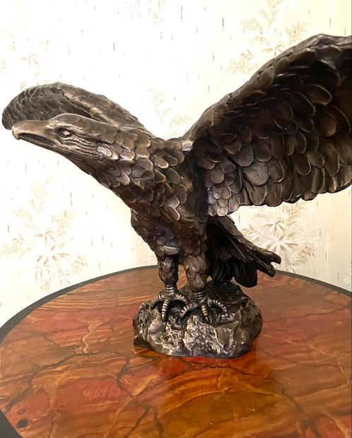 Bronzen adelaar van de kunstgieterij PLEIN, Antiek en Kunst, Antiek | Brons en Koper, Brons, Ophalen