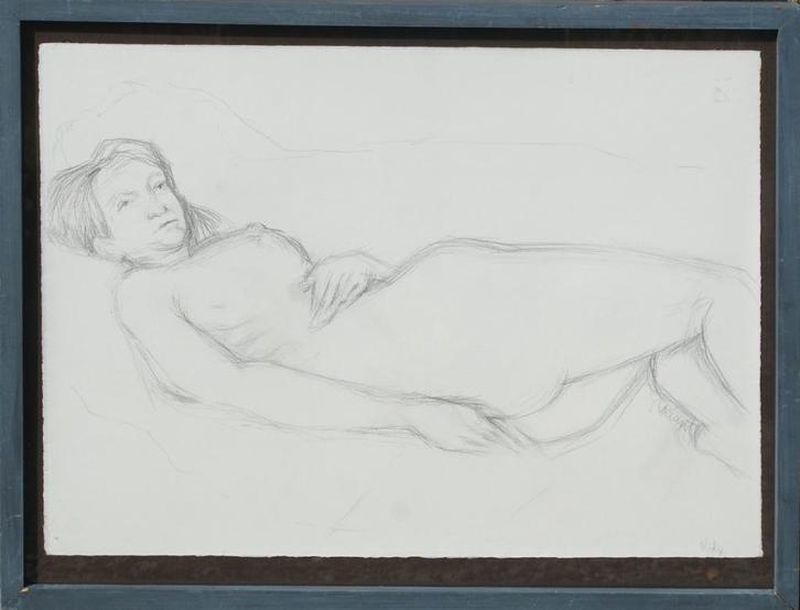 Andre Roelant (1942-2023): Naaktstudie 1 (75 x 60 cm), Antiek en Kunst, Kunst | Schilderijen | Klassiek, Ophalen