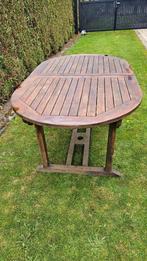 Tuintafel teak, Tuin en Terras, Tuintafels, Ophalen of Verzenden, Gebruikt, Ovaal, Teakhout