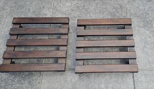 Twee nieuwe planten trolleys in meranti hout., Tuin en Terras, Overige Tuin en Terras, Nieuw, Ophalen