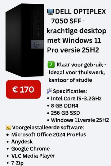 Dell Optiplex 7050 SFF – Direct inzetbaar beschikbaar voor biedingen