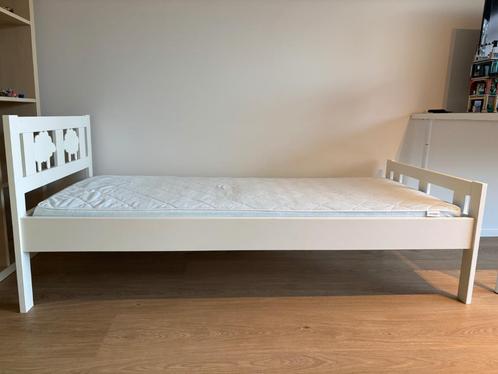 KRITTER Peuterbed met lattenbodem, wit, 70x160 cm + Vyssa Ma, Kinderen en Baby's, Kinderkamer | Bedden, Gebruikt, 160 tot 180 cm