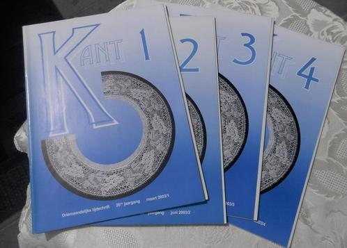 KANT-tijdschrift 2003 nr. 1-2-3-4, (kantklossen) (22j oud), Hobby & Loisirs créatifs, Dentelle, Comme neuf, Livre ou Revue, Enlèvement ou Envoi