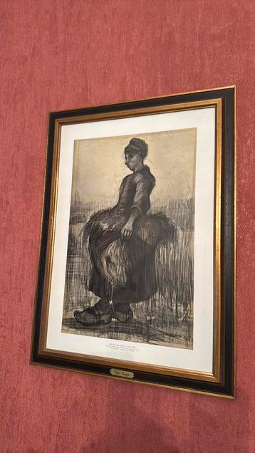 Tekening Van Gogh huiswaart gaande boerin beschikbaar voor biedingen