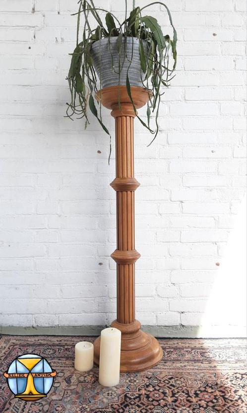 Colonne/table à plantes/piédestal en bois de hêtre antique (, Maison & Meubles, Accessoires pour la Maison | Colonnes & Piliers