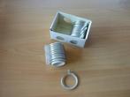Lot van 24 zilverkleurige metalen gordijnringen voor 3,8 cm, Ophalen of Verzenden