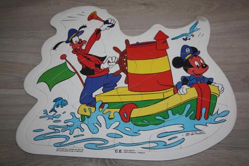 Disney puzzel , goede staat , +- 34x28 cm , mickey , Goofy, Collections, Disney, Utilisé, Autres types, Autres personnages, Enlèvement ou Envoi
