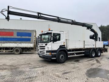 Scania P450 6x4 + KRAN PK 16002 C - *287.000km* - RETARDER -, Auto's, Vrachtwagens, Automaat, Achterwielaandrijving, Euro 6, Bedrijf