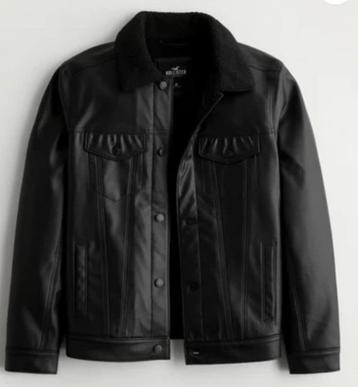 Hollister Trucker Jack Faux Leather met Sherpa Voering, Neuf, Enlèvement ou Envoi, Taille 56/58 (XL), Hollister