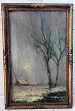 Schilderij (gesigneerd) - Winterlandschap, Ophalen