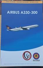 veiligheidskaart aan boord - Belgische luchtmacht A330, Verzamelen, Verzenden, Nieuw, Overige typen