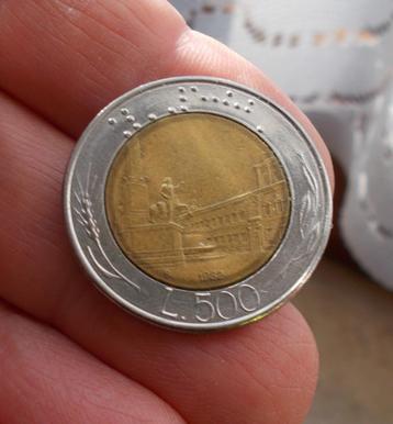  Italy 500 Lire Braille 1982 R Roma  beschikbaar voor biedingen