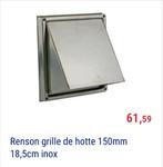Renson grille de hotte en inox, Doe-het-zelf en Bouw, Buizen en Afvoer, Nieuw, Inox, Afvoer, 80 mm of meer