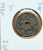 10 cent 1930 vlaams puntjes op ij, Ophalen of Verzenden, Metaal, Losse munt