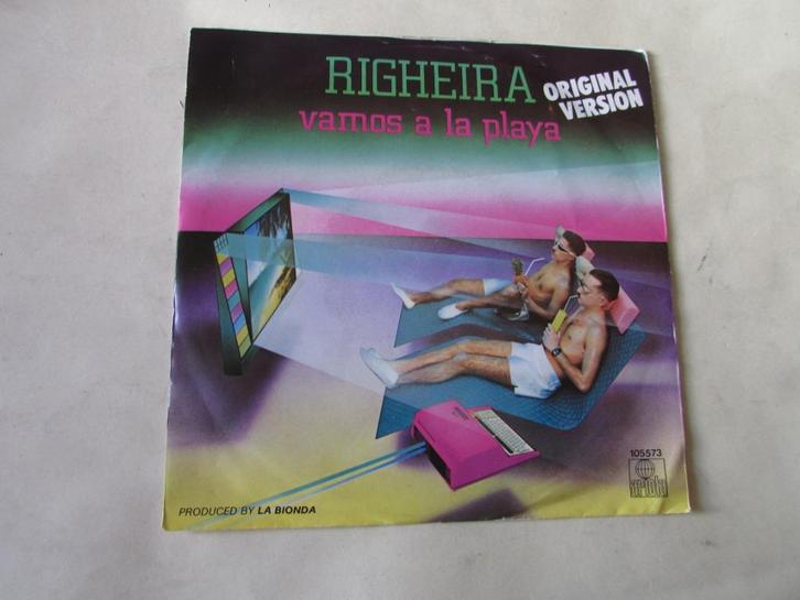 RIGHEIRA, VAMOS A LA PLAYA, SINGLE, Cd's en Dvd's, Vinyl Singles, Single, Dance, 7 inch, Ophalen of Verzenden