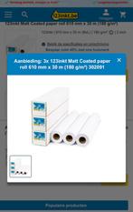Matt Coated paper roll 610 mm x 30 m (180 g/m²), Enlèvement, Neuf