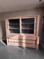 Vitrinekast met licht, Huis en Inrichting, Kasten | Buffetkasten, Ophalen, Zo goed als nieuw
