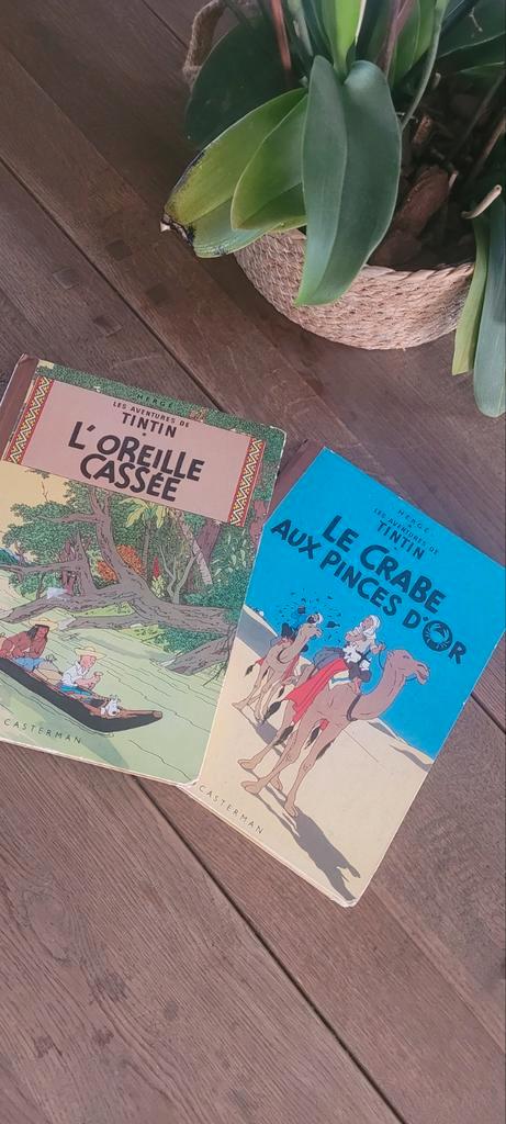 Lot de 2 albums Tintin – Casterman (anciens), Livres, BD, Enlèvement ou Envoi