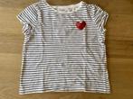 kiabi wit zwart gestreepte t-shirt maat 116 of 6 jaar - BD3, Kinderen en Baby's, Kinderkleding | Maat 116, Kiabi, Gebruikt, Meisje
