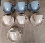 Set van 7 tassen + 7 bordjes, Huis en Inrichting, Keuken | Servies, Ophalen of Verzenden, Zo goed als nieuw, Porselein, Kop(pen) en/of Schotel(s)