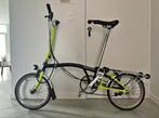 Brompton limoengroen/zwart, Fietsen en Brommers, Ophalen, Brompton, 14 tot 16 inch, Versnellingen