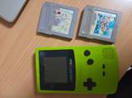 Game Boy Color Apple Green Plus 2 Mario Games, Games en Spelcomputers, Spelcomputers | Nintendo Game Boy, Ophalen of Verzenden