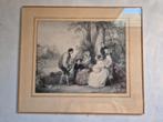 gravure J.B. MADOU ' de tuinman ' 19e eeuw, Antiek en Kunst, Ophalen of Verzenden
