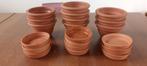 Terracotta bloempotten met schaaltjes, Ophalen, Tuin, Zo goed als nieuw, Overige vormen