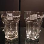 2 Hoegaarden glazen witte opdruk, Ophalen of Verzenden, Zo goed als nieuw