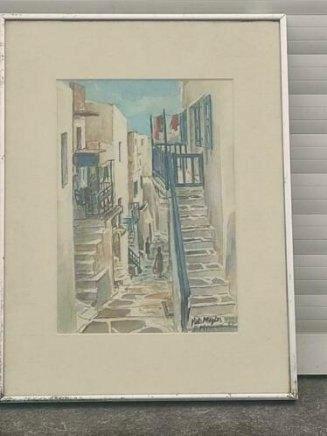 aquarelle signe pol magis signe pol magis, Antiek en Kunst, Kunst | Schilderijen | Klassiek, Ophalen of Verzenden