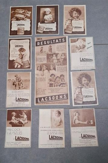 11x ancienne publicité de Lacsoons Rotselaar., Enlèvement ou Envoi