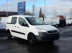 Peugeot Partner 1.6 HDi 3zitplaatsen GPS airco schuifdeur tr, Stof, Gebruikt, 4 cilinders, Wit