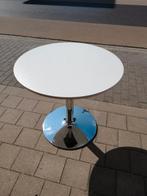 40x ronde witte houten tafels chroom onderstel 2Chair partij, Ophalen of Verzenden, Zo goed als nieuw