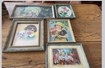 Prachtige brocante lijstjes,mooie afbeelding, apart of samen beschikbaar voor biedingen