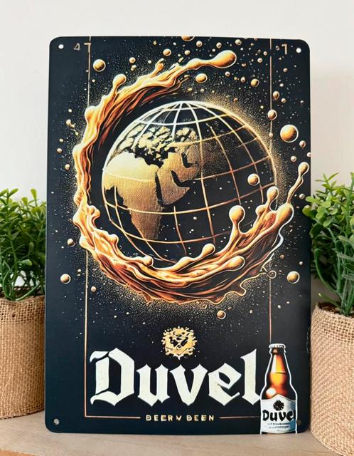 Metalen reclamebord Duvel, Verzamelen, Biermerken, Nieuw, Reclamebord, Plaat of Schild, Duvel, Ophalen of Verzenden