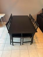 Eettafel ikea + 6 stoelen, Huis en Inrichting, Tafels | Eettafels, Ophalen, Gebruikt, 50 tot 100 cm, Vijf personen of meer
