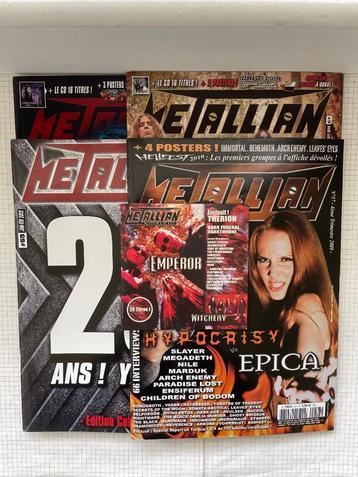 Lot de magazines de musique Metallian en français