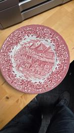 Engelse royal borden rood, Ophalen of Verzenden, Zo goed als nieuw, Bord(en)