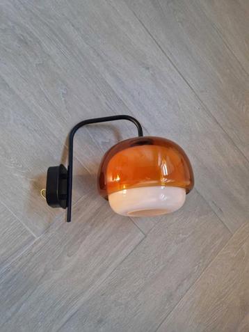 Wandlamp in gekleurd glas en staalmetaal, LA REDOUTE, Kinoko beschikbaar voor biedingen
