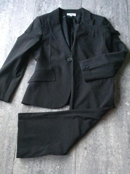 Mantelpak Steps grijs 38/40, Kleding | Dames, Jasjes, Kostuums en Pakken, Zo goed als nieuw, Kostuum of Pak, Maat 38/40 (M), Grijs