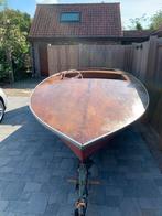 Klassieke houten speedboot 4.4m - incl. trailer, Ophalen, Gebruikt, Dekbeslag