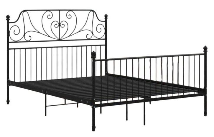Bed in goede staat, Huis en Inrichting, Slaapkamer | Bedden, Gebruikt, Tweepersoons, 160 cm, 200 cm, Metaal, Zwart, Ophalen