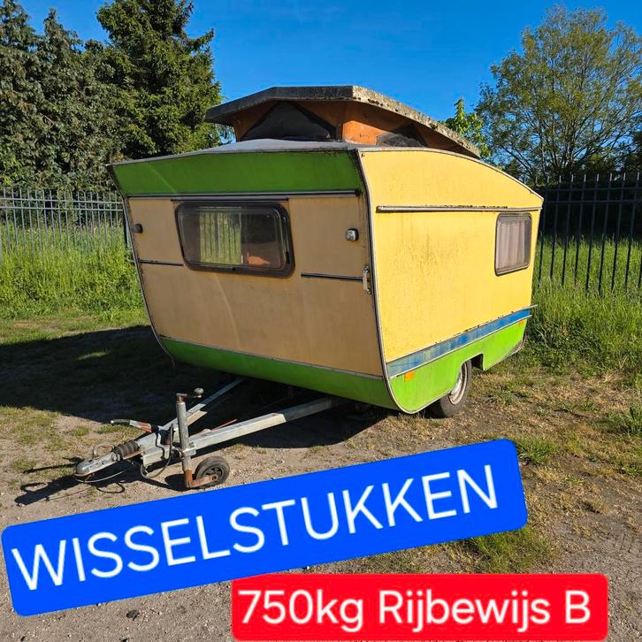 Caravan Otten Oldtimer 750kg wisselstukken chassis raam deur, Caravans en Kamperen, Vouwwagens, Ophalen