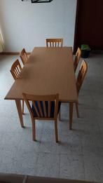 Eettafel en 6 stoelen 190cm x 88cm, Huis en Inrichting, Gebruikt, Ophalen