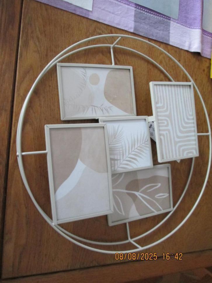 Cadre porte photos métal et verre., Huis en Inrichting, Woonaccessoires | Lijsten, Nieuw, Ophalen