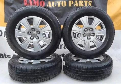 Audi Q3 8u0 lichtmetaal velgen 16"inch winterbanden 5x112, Auto-onderdelen, Banden en Velgen, Velg(en), Winterbanden, Gebruikt