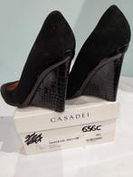 656C* Casadei - sexy zwarte leren pumps (36,5), Kleding | Dames, Schoenen, Pumps, CASADEI, Verzenden, Zwart