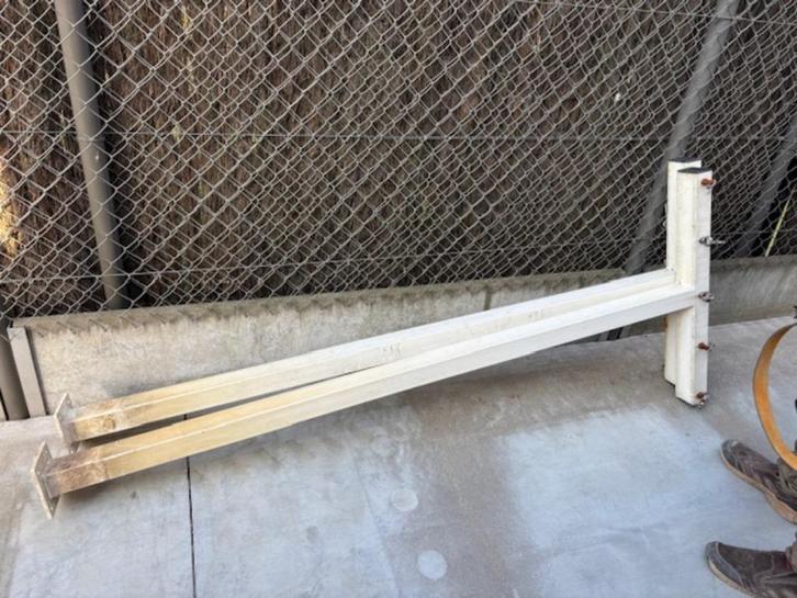 DROOGPALEN 2 stuks MET FLENS VOOR 5 DROOGLIJNEN, Tuin en Terras, Gaas en Draad, Gebruikt, Overige typen, Ophalen