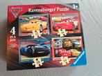 4 in 1 puzzel Cars 12/16/20/24st, Enlèvement, 10 à 50 pièces, Utilisé, 2 à 4 ans